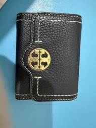 Tory Burch 黑色皮革短夾