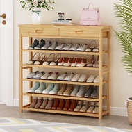 HY-16💞Bamboo Shoe Rack Door Home Indoor Beautiful Economical Solid Wood Shoe Cabinet Multi-Layer Shoe Storage Rack Dormi