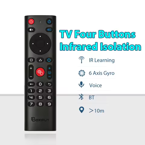 BPR3S Bluetooth 2.4G Dual Mode Air Mouse Remote, Gyroscope Voice & IR Learning Wireless Replacement