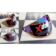XDOT VISOR FOR SGV CRUISER/ SGV RIDER 2/ XDOT G118 (Extra Long) Rainbow, Chrome Silver, Tinted Smoke