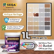 ( Grey / Kelabu  ) 1L 💥Sequoia Acrylic Interior Gloss 💢 Cat Kilat Dinding