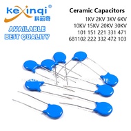 (1-50pcs) 1KV 2KV 3KV 6KV 10KV 15KV 20KV 30KV High Voltage Ceramic Capacitors 101 151 221 331 471 68
