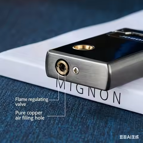 Jet & Soft Flame 2-in-1 Lighter Metal Butane Gas Lighter Dual Flame Windproof Premium Lighter Holida