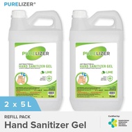 sale Hand Sanitizer Gel 10 Liter PURELIZER Refill Handsanitizer 5L x2