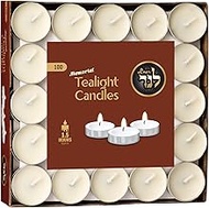 L’ner 1.5 Hour Mini Tealight Unscented Candles, 100 Pack – Smokeless & Dripless Tea Lights, Plant-Ba