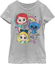 Doorables Jumble Ariel Stitch Alice Girls Short Sleeve Tee Shirt