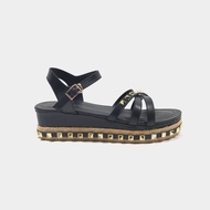 M&T Espadrilles Wedges Wanita Esmeralda Premium Cow Leather
