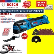 COMBO Bosch Cordless Multi-Cutter GOP12V-28 Professional Blade Set**SOLO OR Battery & Charger SET GO