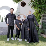 Diskon Dress Gamis Remaja 2022 Gamis Lebaran Batik Couple Keluarga Gamis Nayla Hitam Karyaku Orinal 