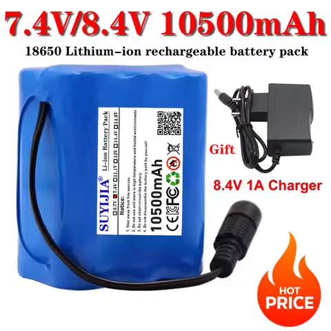 2S3P 7.4V 18650 FAI DA TE Batteria Al Litio di Emergenza 10500mAh Pesca HA CONDOTTO LA Luce Altoparl