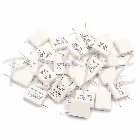 10pcs BPR56 5W 0.01 0.1 0.15 0.22 0.25 0.33 0.5 ohm Non-inductive Ceramic Cement Resistor 0.1R 0.15R