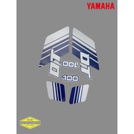 Yamaha tank striping sticker DT 100 dt100 high quality color whitebiru