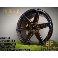 Rx-1 New sport rim 17x8jj 4x100 Et38 for Alza Myvi VIOs YARIS Honda city almera wira FLX blm johorbaru🔥🔥🔥