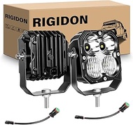 RIGIDON 2PCS 4.5 Inch LED Fog Light, 30W 3000LM 6000K White, Spot Flood Combo Driving Offroad Work L