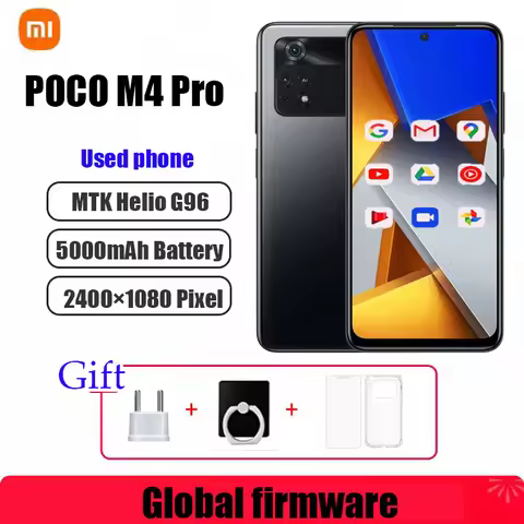 Global firmware Xiaomi POCO M4 Pro 4G Smartphone Helio G96 5000mAh battery supports 18W fast chargin