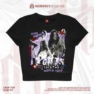 KATUN NORACY.STUDIOS - OLIVIA GUTS WORLD TOUR CROP TOP | ROCK MUSIC METAL BAND | GRUNGE CROPTOP BLAC