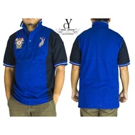 CY-101138 [ BLUE ] MAN POLO COLAR SHIRT WITH PLUS BIG SIZE XXL 3XL