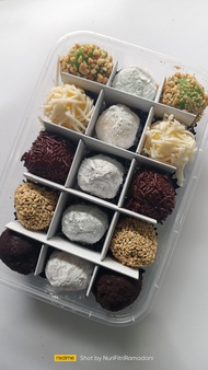 kue mochi  mix isi 15 topping lengkap