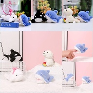 OCEANMAP Orca Plush Keychain, Ocean Series Marine Animal Animal Beluga Plush Keyring, Car Ornaments 