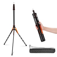 Portable Travel Light Stand Folding Travel Tripod with 180° Reversible Leg,1/4" to 3/8" Screw Adapte