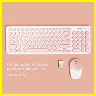 ♞,♘  § Miniso Wireless Keyboard Mouse Set Pink and Wireless Mouse Keyboard Set White/Pink