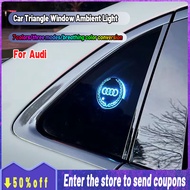 High quality 1 pcs Universal Car Triangle Window Ambient Light Intelligent Luminous Seven Color LED 