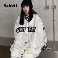 <901>2024 High quality new style American retro couple outfit with contrasting color motorcycle leat