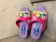 近全新）佩佩豬 peppa pig 🐷  室內拖 童鞋 鞋子 女童 拖鞋 粉色 紫色 卡通 圖案 靜音 止滑 16公分 #浪浪