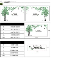jaket1 Stiker Dinding DIY Gambar Pohon Bunga 3D Bahan Vinyl Untuk Deko