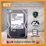 Toshiba 500GB 3.5" 7200RPM 32MB Cache Internal Sata Desktop PC Hard Disk Drive (DT01ACA050)