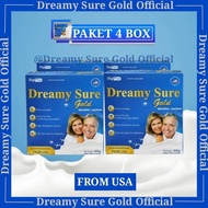 Package Of 4 Boxes Of American Imported DREAMY SURE GOLD Milk 100% Original herbal (Solving insomnia