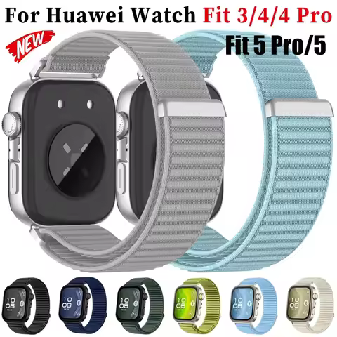 Nylon Sport Strap For Huawei Watch Fit 5/5 Pro Lightweight Breathable Bracelet Wristband For Huawei 