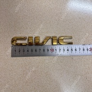 Suitable for Civic car emblem displacement badge, new Civic gold emblem, old Civic logo