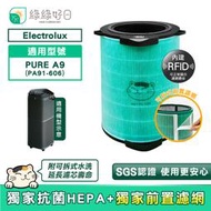 綠綠好日 適用 伊萊克斯 Pure A9 抗菌版 PA91 406 / 606 濾芯 複合 顆粒活性碳（含RFID）