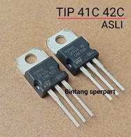 TIP 41C TIP 42C ASLI ORIGINAL (SATU SET TIP41C DAN TIP42C) TRANSISTOR TIP 41 TIP 42 ASLI TIP41C TIP4