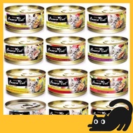 [Box Packing] Fussie Cat Black Label 80g Cat Canned Food AAFCO Wet Food Makanan Kucing Basah Tin Sup