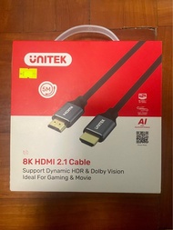 Unitek 8K超高速 HDMI2.1 高畫質影音傳輸線 5M