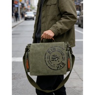 beg lelaki beg lelaki sling bag Men One Shoulder Portable Tactical Flap Canvas Bag