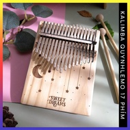 Đàn kalimba 17 phím QUYNHLEMO khắc sweet dreams tặng kèm phụ kiện