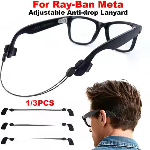 For Ray-Ban Meta Wayfarer/Skyler/Headliner Adjustable Anti-drop Lanyard for RayBam Smart Glasses Mul