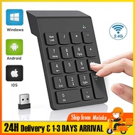 [Local Stock] Wireless Numeric Keypad 18 Keys Number Pad Black Number Keyboard 2.4GHz Mini USB Receiver For Mac Laptop Desktop PC 无线数字键盘