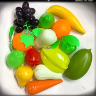 ของเล่น ผลไม้ปลอม พลาสติกอย่างดี สีสด ผักผลไม้จำลอง ของเล่นจำลอง ชุดครัว Fruit ของเด็กเล่น โมเดลอาหาร