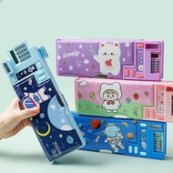 Multifunctional Pencil Case Unicorn Multipurpose Pencil Case for Girls Plastic Mermaid Pencil Case with Calculator and Pencil Sharpener Pencil Bag School Gift Children Teenagers Su