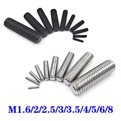 10-100pcs DIN913 M1.6 M2 M2.5 M3 M3.5 M4 M5 M6 M8 L=2-25mmHexagon Socket Flat Point Set Screw Headle