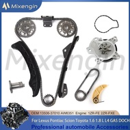 Timing Chain Kit Water Pump Fit 06-22 Lexus Pontiac Scion Toyota COROLLA 1.6 1.8 L T GAS DOCH 1ZR 2Z