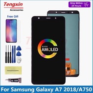 Super Amoled For Samsung Galaxy A7 2018 A750 SM-A750F LCD Display with Touch Screen Digitizer Assemb