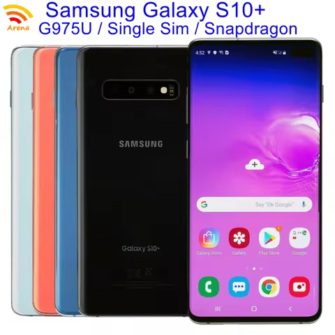 Samsung Galaxy S10+ G975U1 S10 Plus 6.4" OLED 8/128/512GB 12/1TB Snapdragon NFC 4G LTE Original Unlo