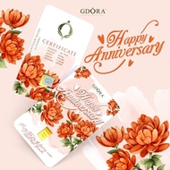 GDORA Gold Bar 0.25gram '' Happy Anniversary '' 999.99
