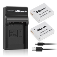OAproda 2 Pack NB-6L/ NB-6LH Battery and Ultra Slim Micro USB Charger for Canon PowerShot SX530 HS, 
