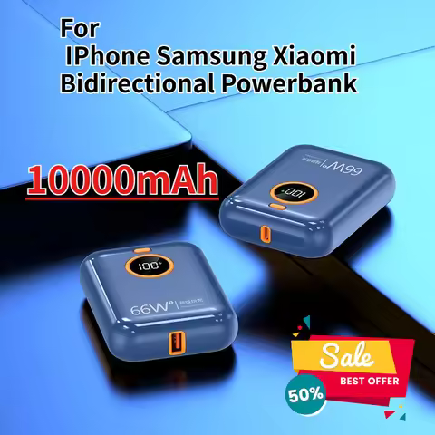 In Stock For IPhone Samsung Xiaomi Bidirectional Powerbank 10000mAh Portable Power Bank China CCC Ce